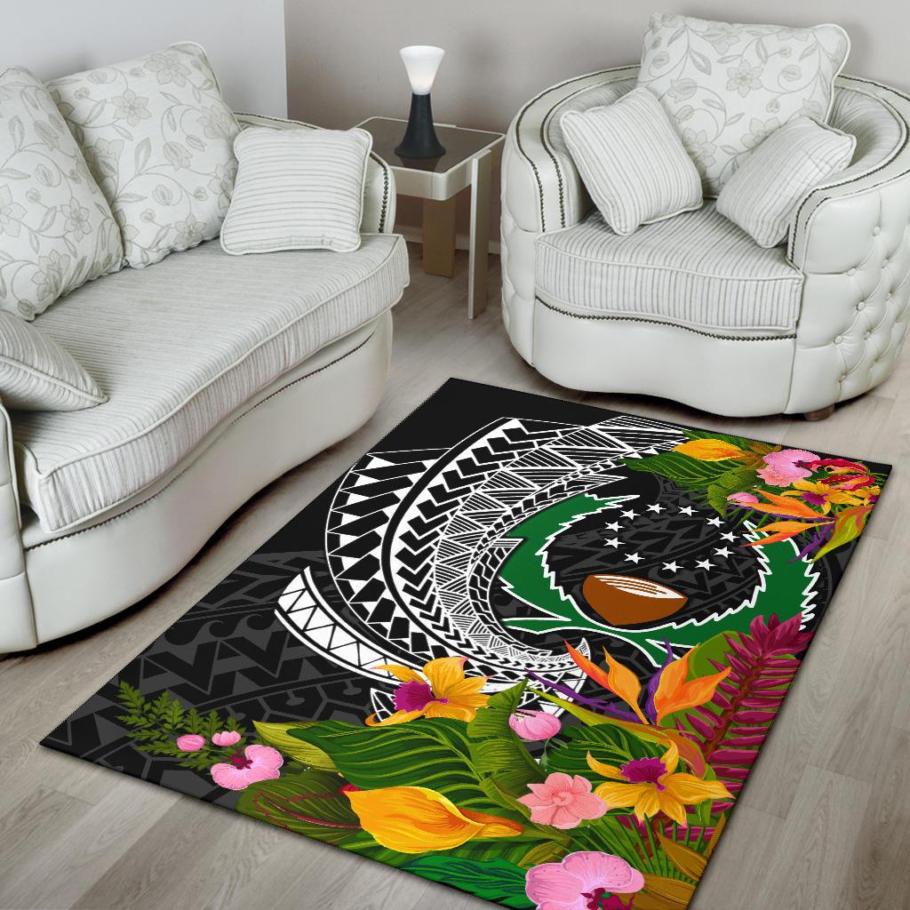 Pohnpei State Area Rug - Seal Spiral Polynesian Patterns