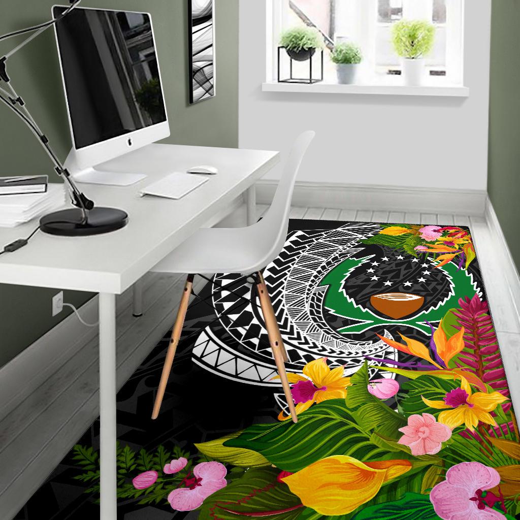 Pohnpei State Area Rug - Seal Spiral Polynesian Patterns