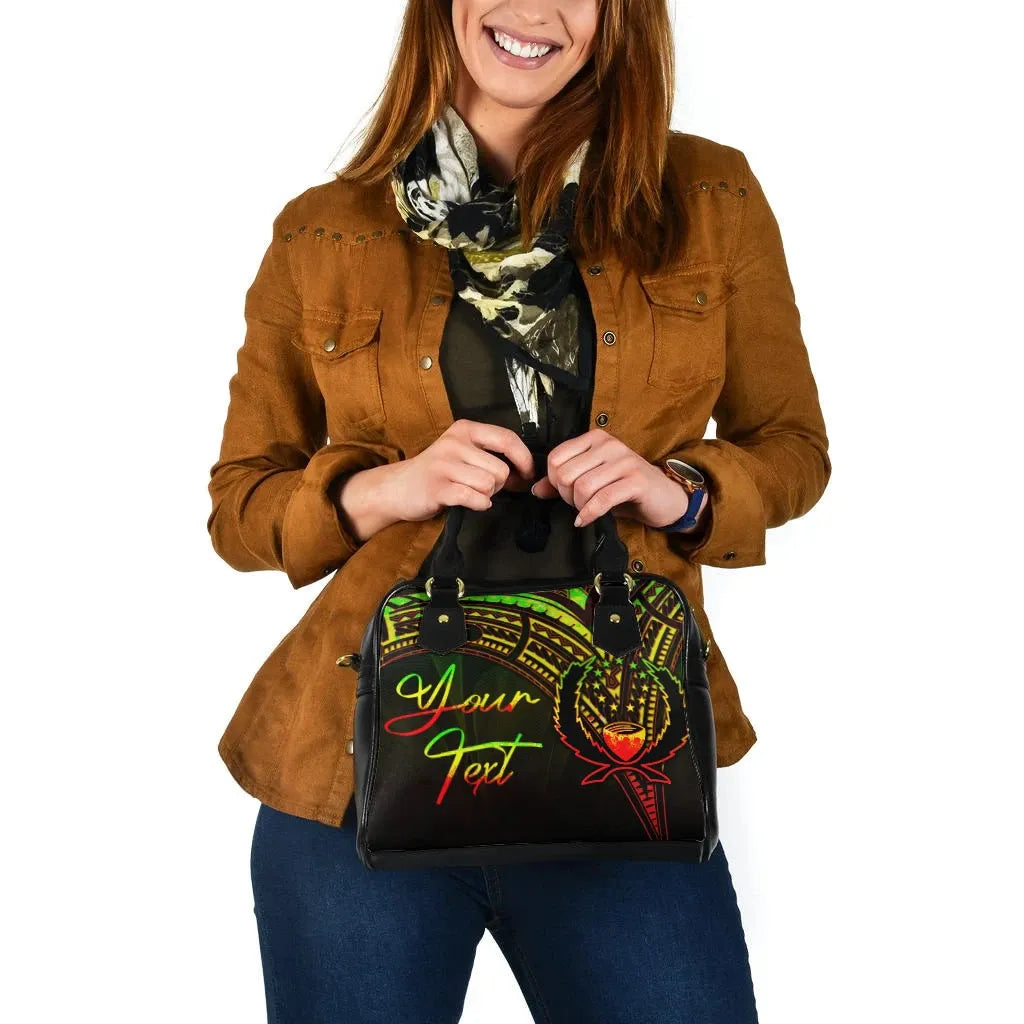 Pohnpei State Custom Personalised Shoulder Handbag - Cross Style Reggae Color
