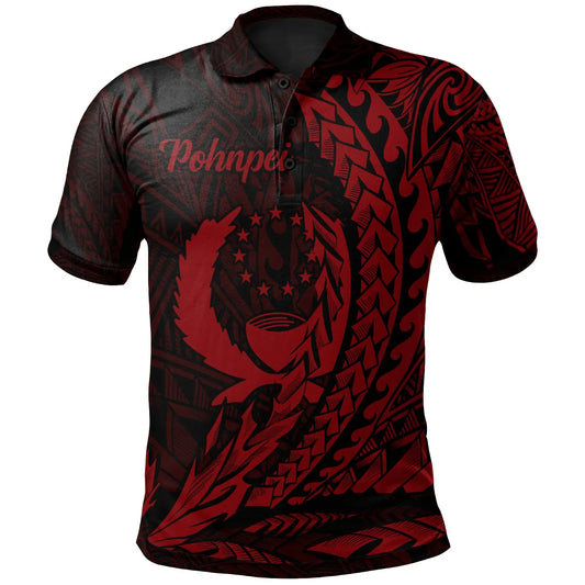 Pohnpei State Polo Shirt - Red Wings Style