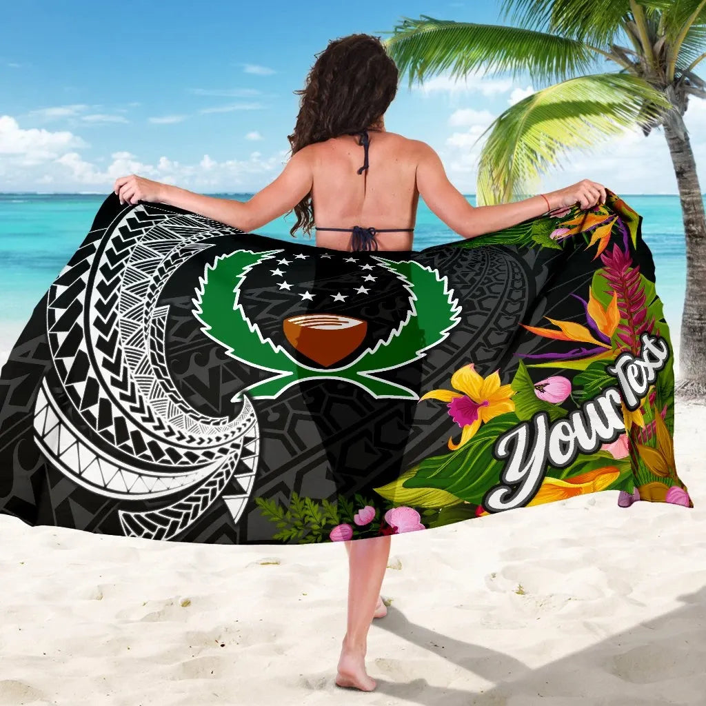 Pohnpei State Sarong - Custom Personalised Seal Spiral Polynesian Patterns