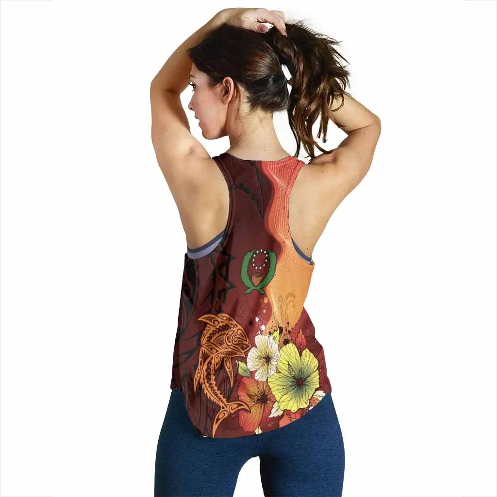 Pohnpei Women Racerback Tank - Tribal Tuna Fish