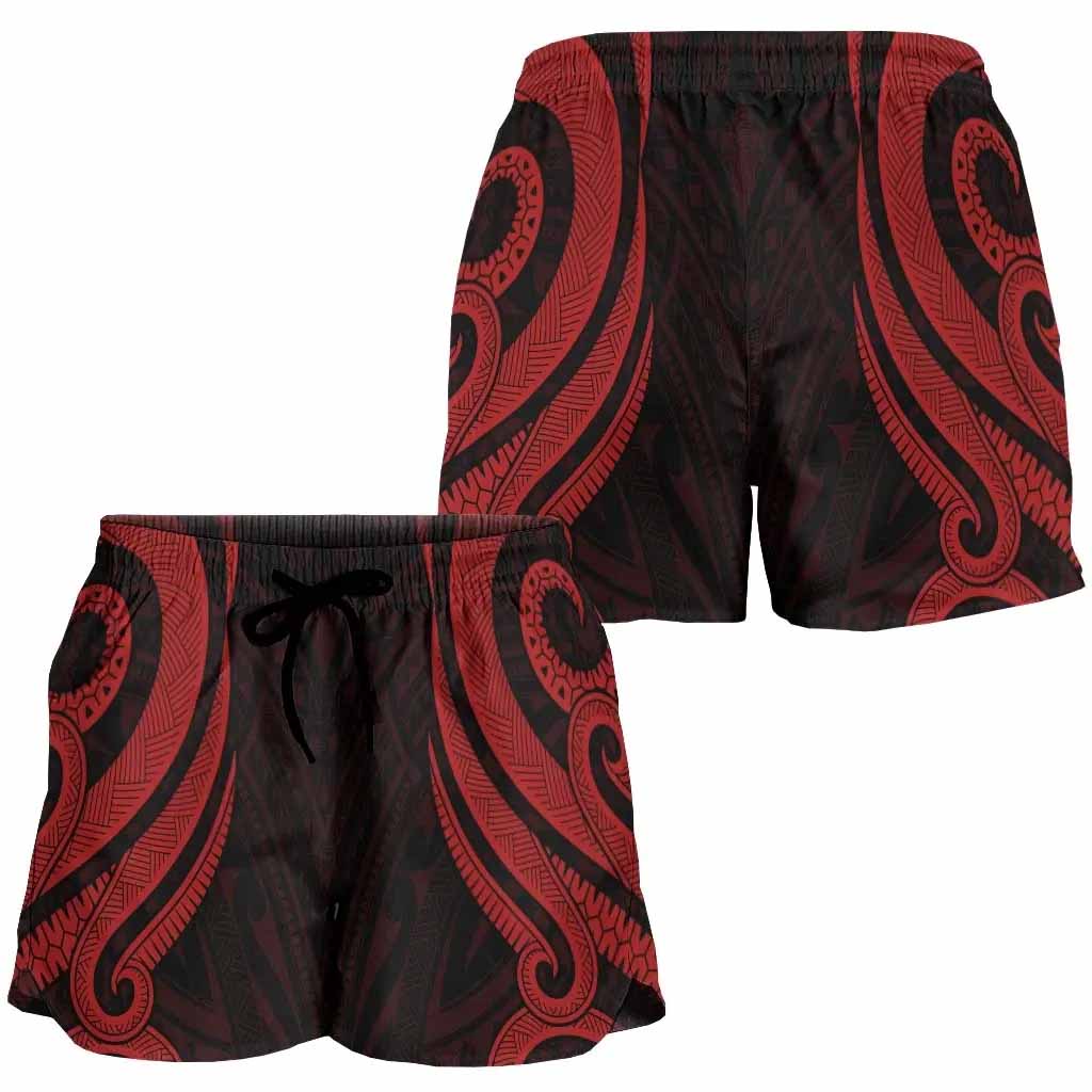 Pohnpei Women Shorts - Red Tentacle Turtle