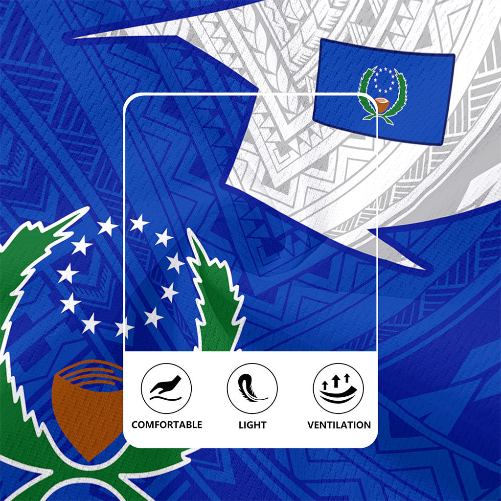 Pohnpei State Rugby Jersey Polynesian Tattoo Flag And Coat Of Arms
