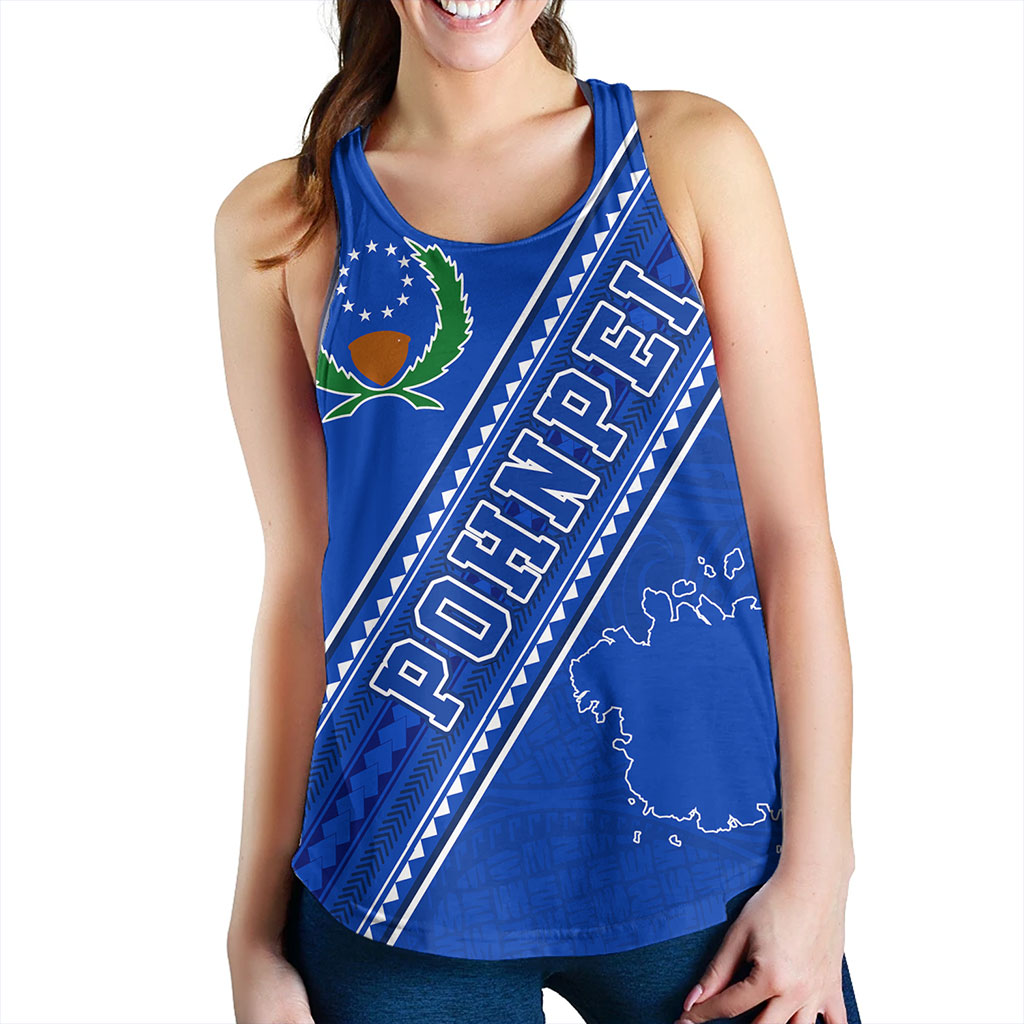 Pohnpei State Women Tank Flag And Coat Of Arms