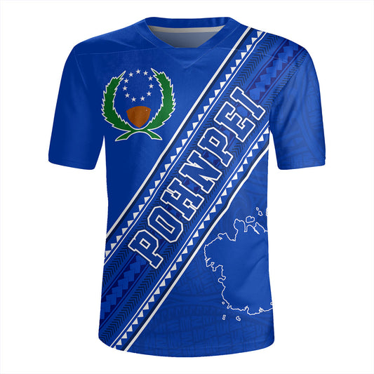 Pohnpei State Rugby Jersey Flag And Coat Of Arms