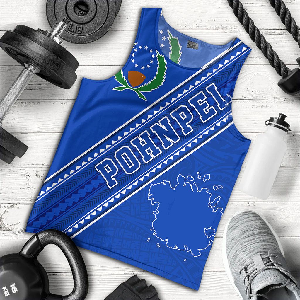 Pohnpei State Tank Top Flag And Coat Of Arms