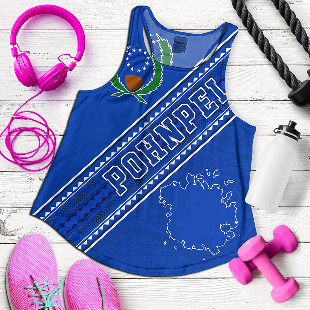 Pohnpei State Women Tank Flag And Coat Of Arms