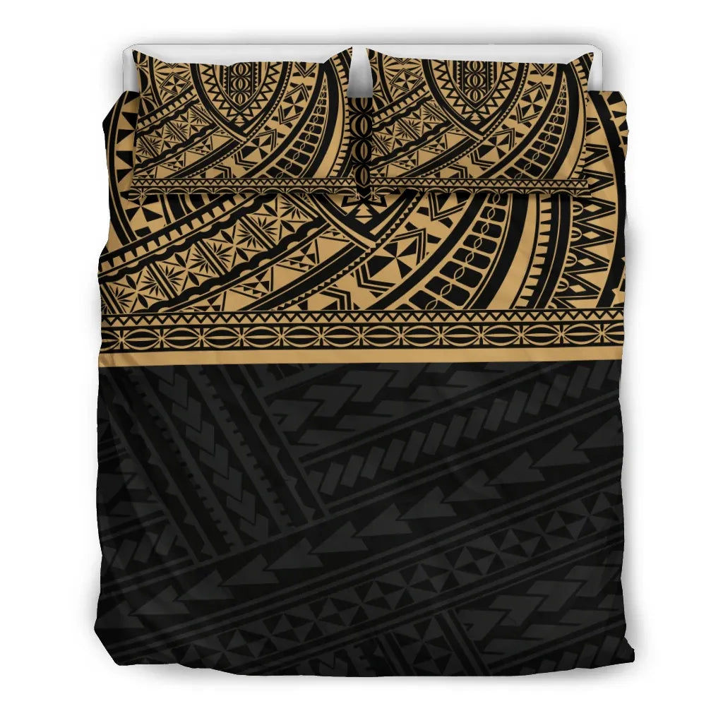 Poly Duvet Cover Set - Polynesian Gold Style
