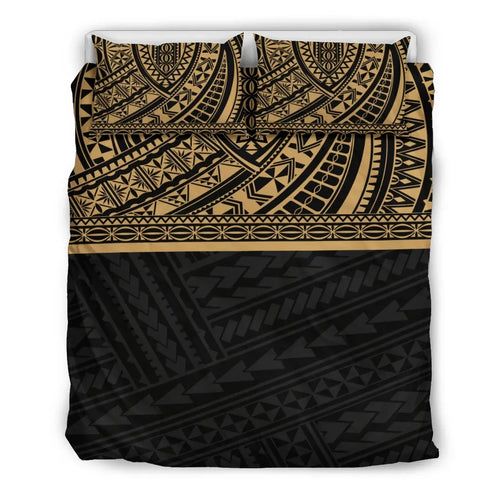 Poly Duvet Cover Set - Polynesian Gold Style