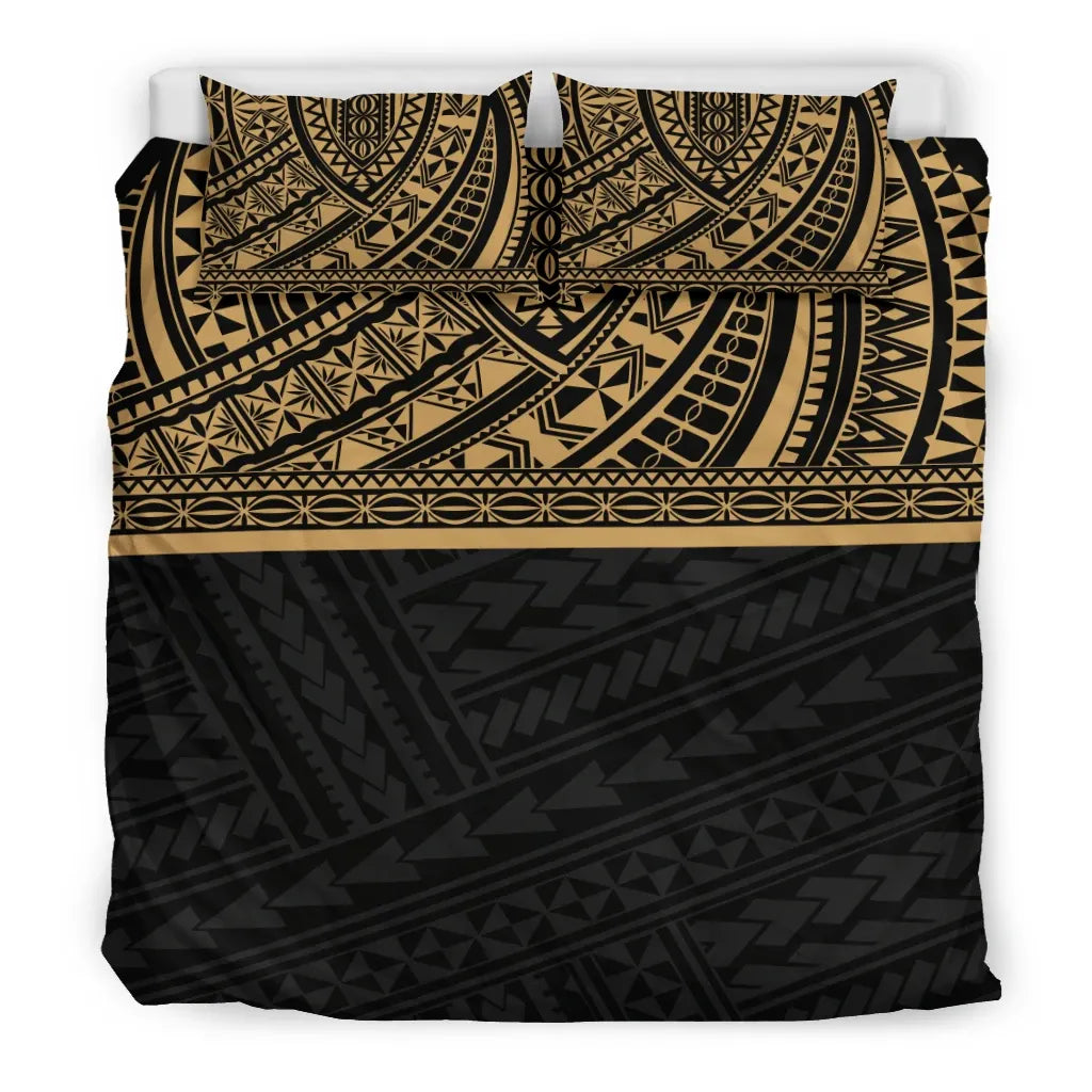 Poly Duvet Cover Set - Polynesian Gold Style