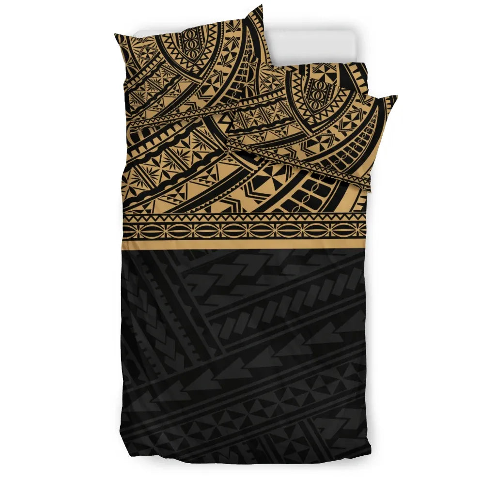 Poly Duvet Cover Set - Polynesian Gold Style