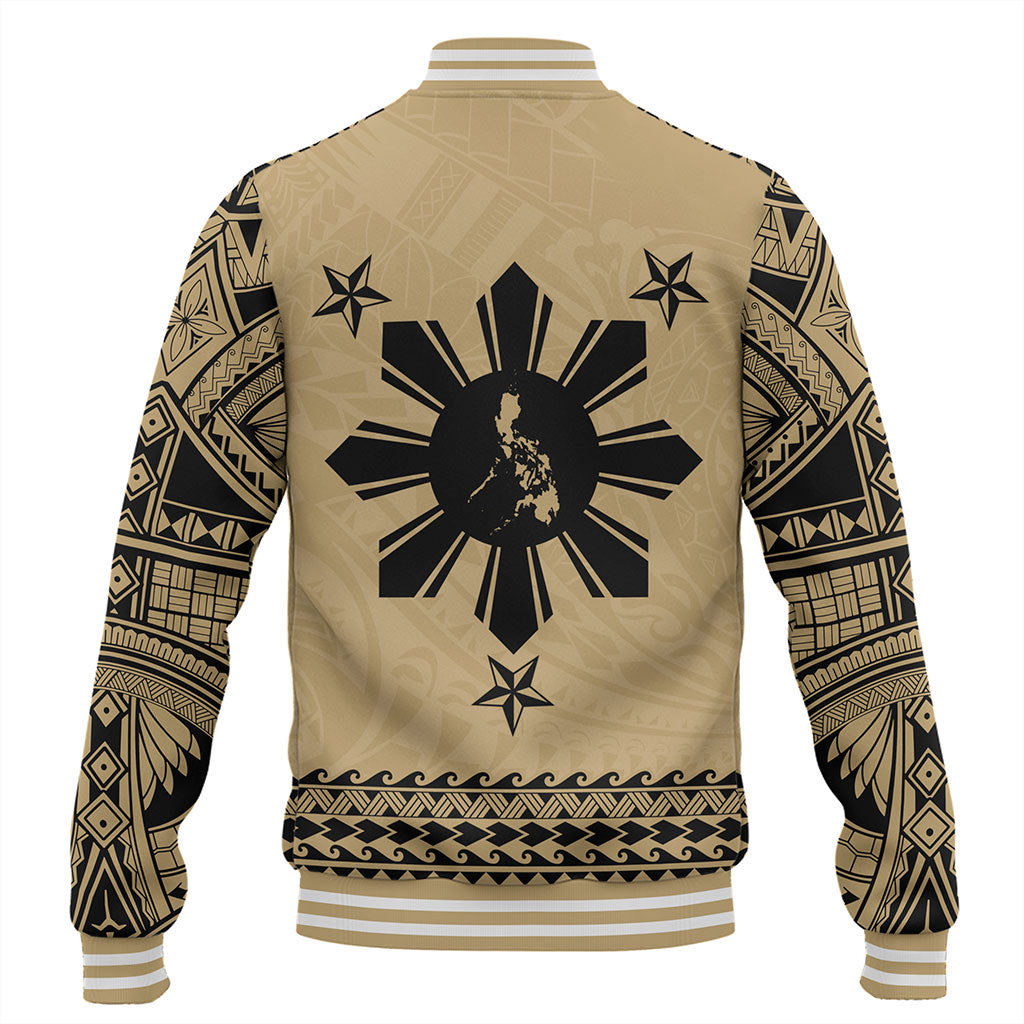 Philippines Filipinos Baseball Jacket Polynesian Tribal Filipinos Tattoo Sun Star
