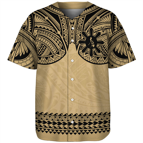 Philippines Filipinos Baseball Shirt Polynesian Tribal Filipinos Tattoo Sun Star
