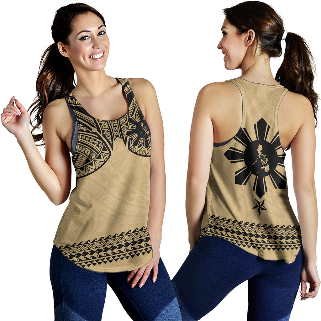 Philippines Filipinos Women Tank Polynesian Tribal Filipinos Tattoo Sun Star