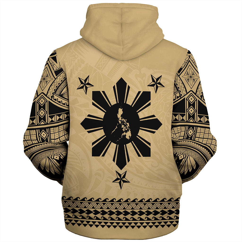 Philippines Filipinos Sherpa Hoodie Polynesian Tribal Filipinos Tattoo Sun Star