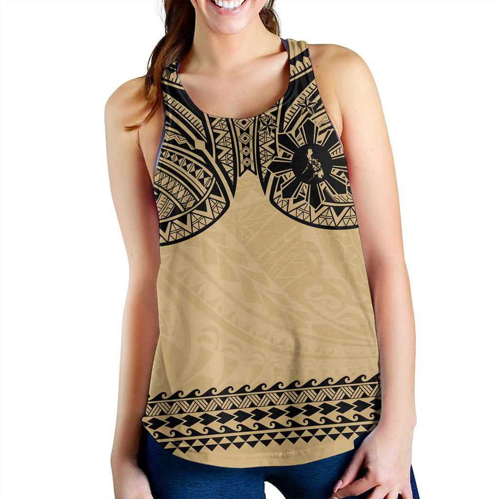 Philippines Filipinos Women Tank Polynesian Tribal Filipinos Tattoo Sun Star