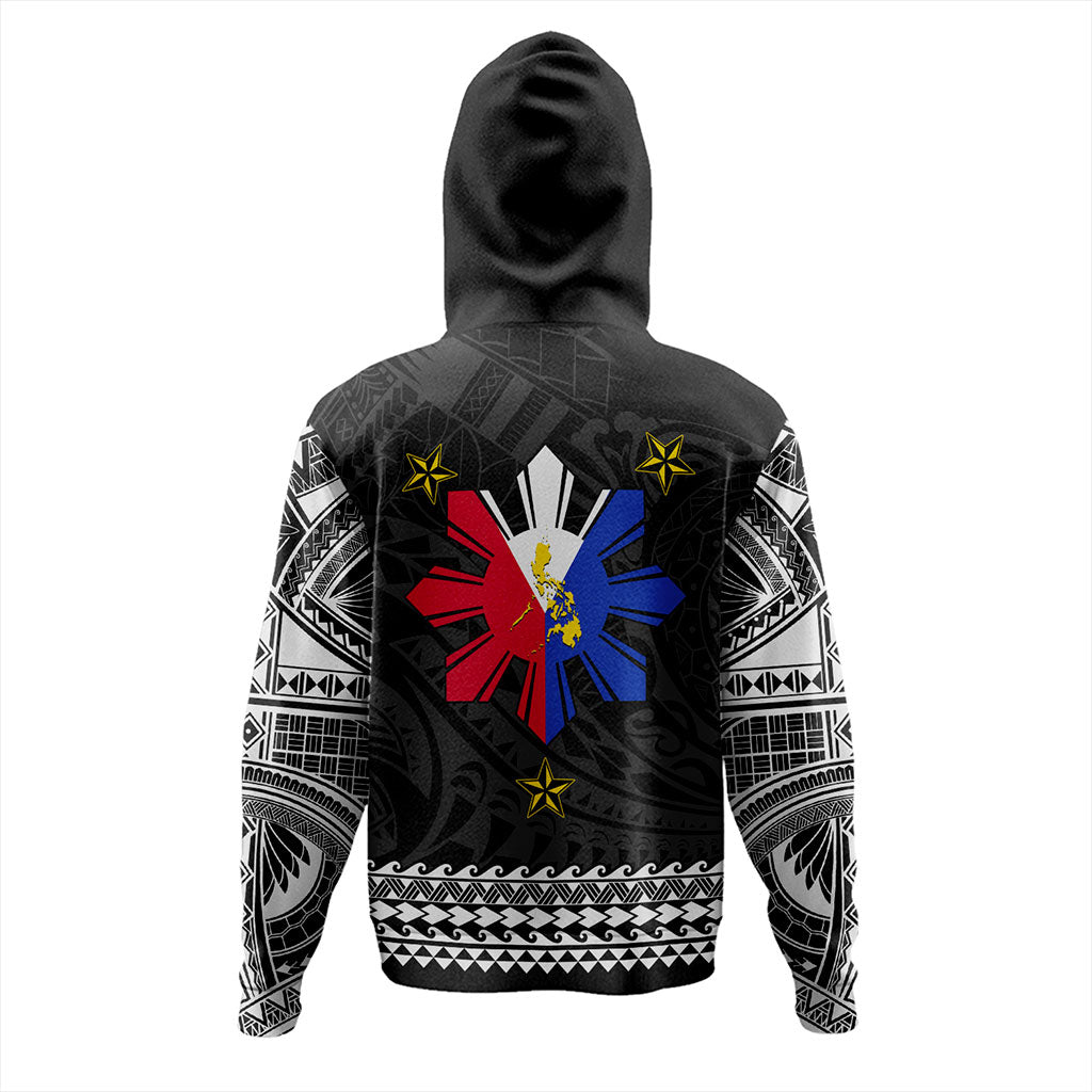 Philippines Filipinos Hoodie Polynesian Tribal Filipinos Tattoo Sun Star With Flag