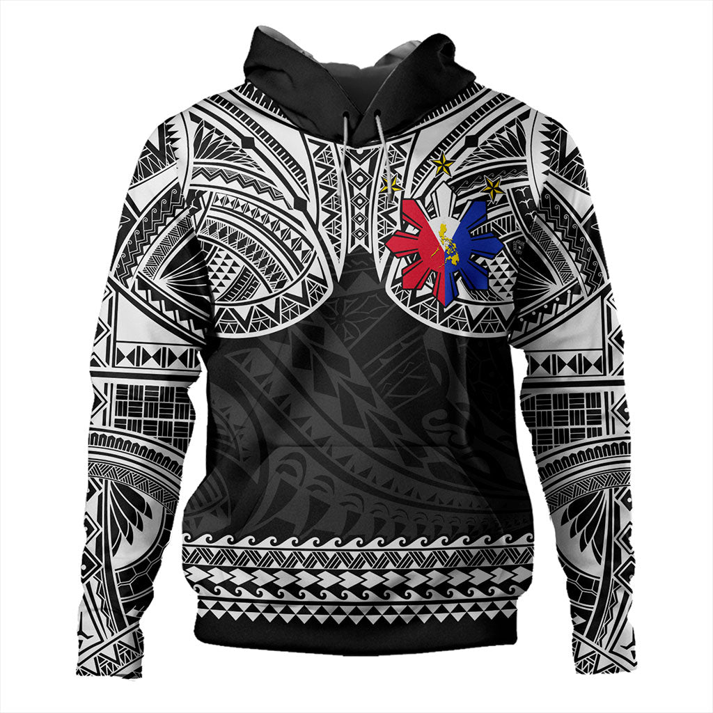 Philippines Filipinos Hoodie Polynesian Tribal Filipinos Tattoo Sun Star With Flag