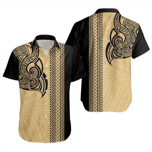 Hawaii Short Sleeve Shirt Polynesia Tribal Tattoo