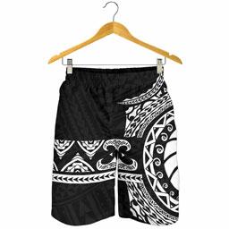 Polynesian All Over Print Men Short - Black Version