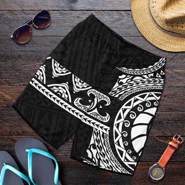 Polynesian All Over Print Men Short - Black Version