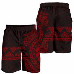 Polynesian All Over Print Men Short - Red Version