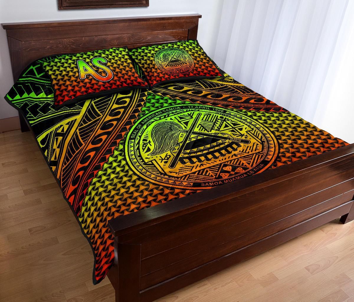 Polynesian American Samoa Quilt Bed Set - Reggae Vintage Polynesian Patterns