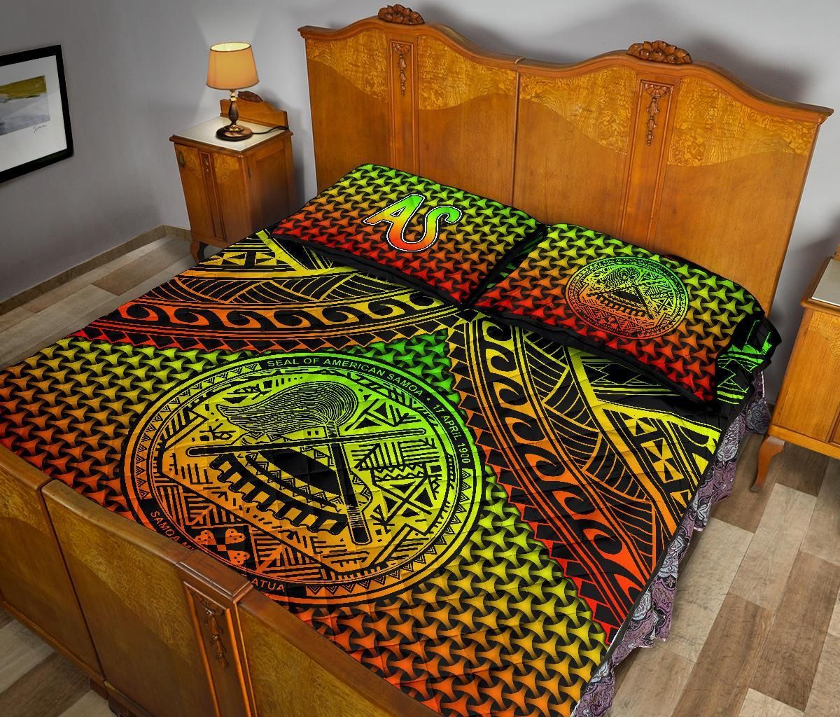 Polynesian American Samoa Quilt Bed Set - Reggae Vintage Polynesian Patterns