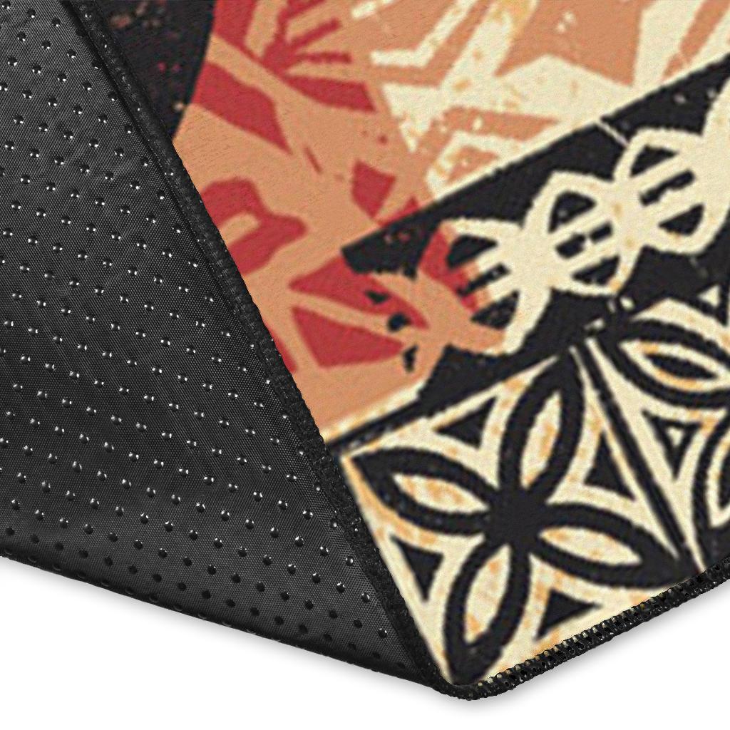 Hawaii Polynesian Area Rug - Hawaiian Style Tribal Fabric Patchwork