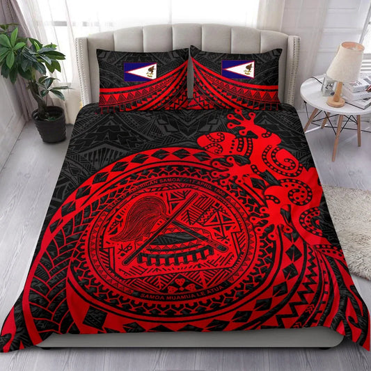 Polynesian Bedding Set - American Samoa Duvet Cover Polynesian Lizard