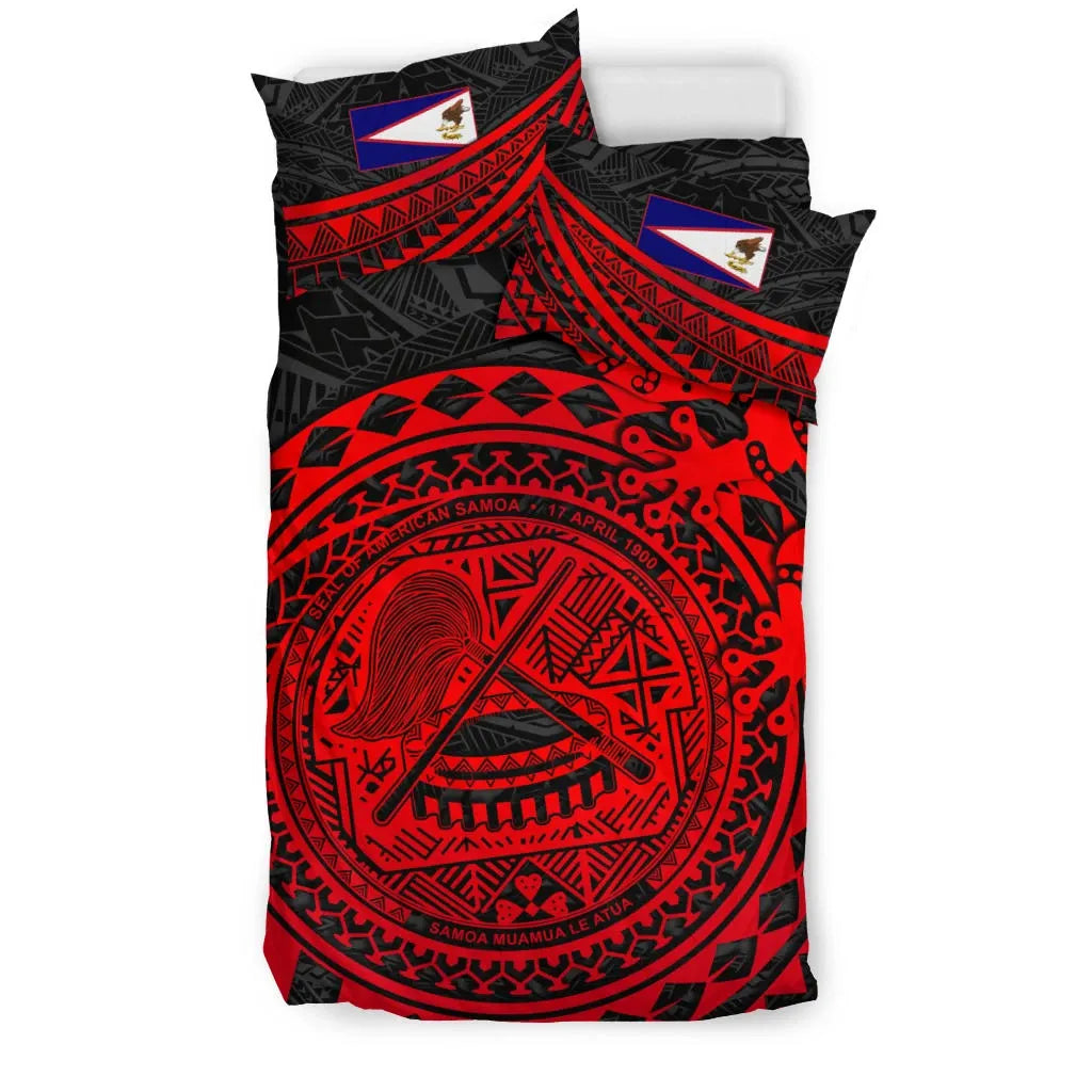 Polynesian Bedding Set - American Samoa Duvet Cover Polynesian Lizard