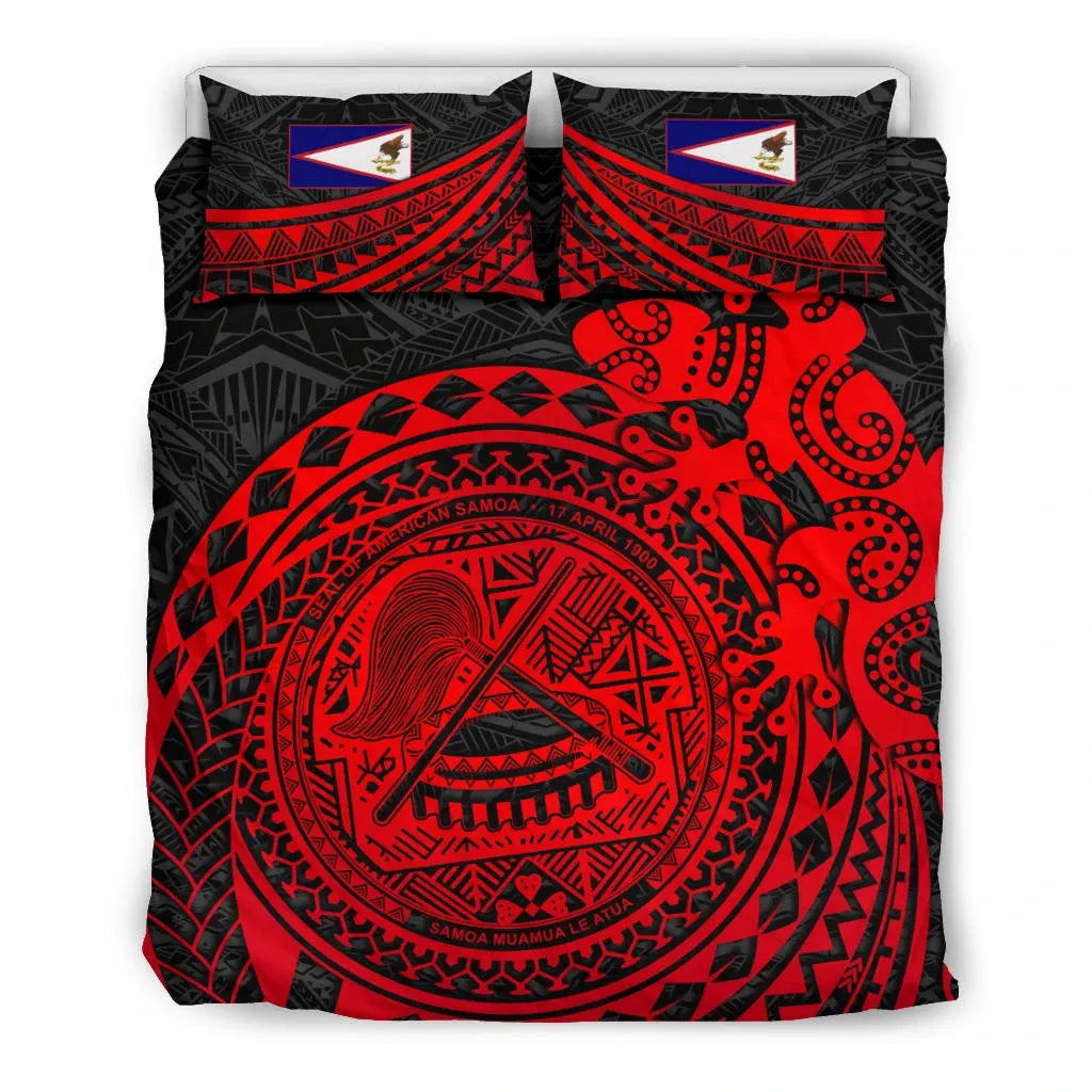 Polynesian Bedding Set - American Samoa Duvet Cover Polynesian Lizard