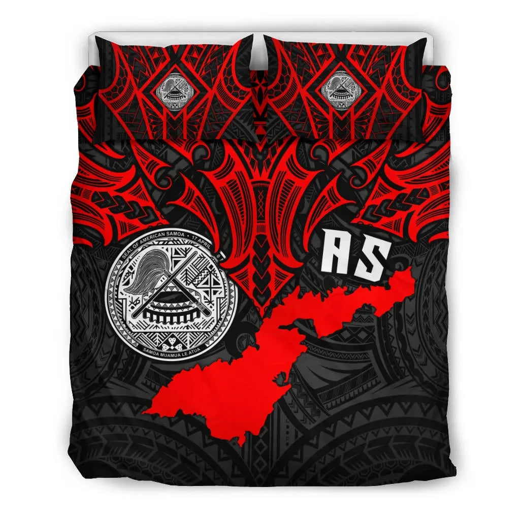 Polynesian Bedding Set - American Samoa Duvet Cover - Whale Tail