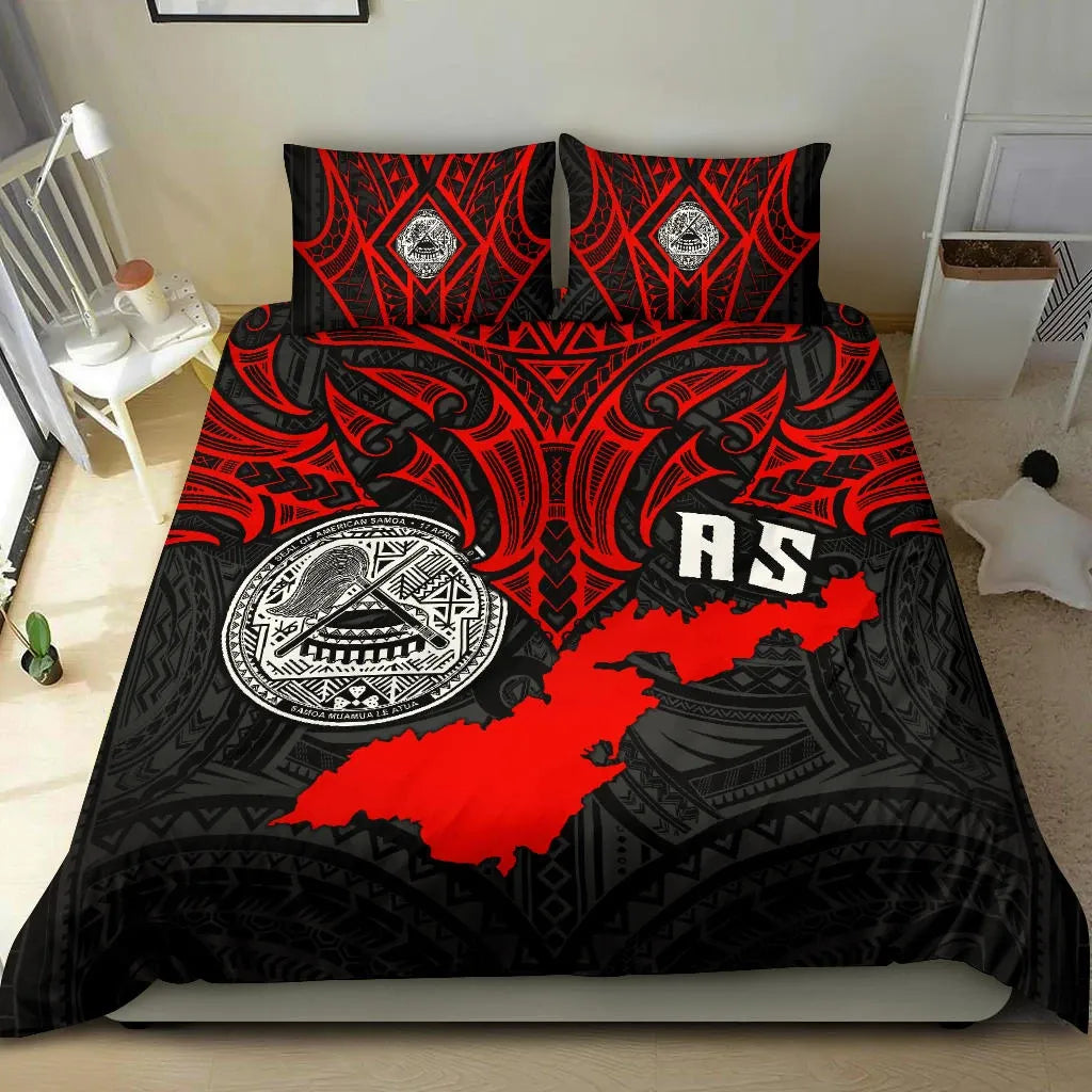 Polynesian Bedding Set - American Samoa Duvet Cover - Whale Tail