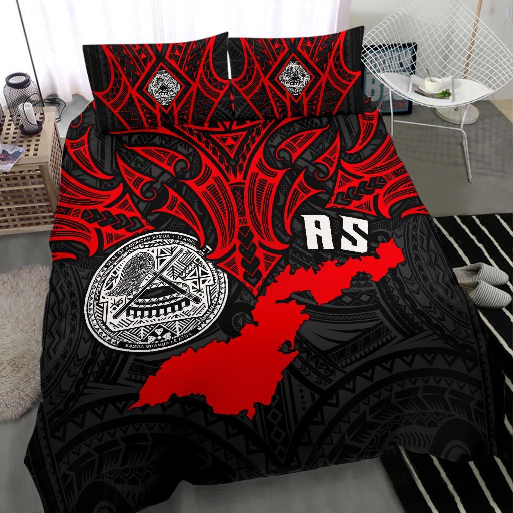 Polynesian Bedding Set - American Samoa Duvet Cover - Whale Tail