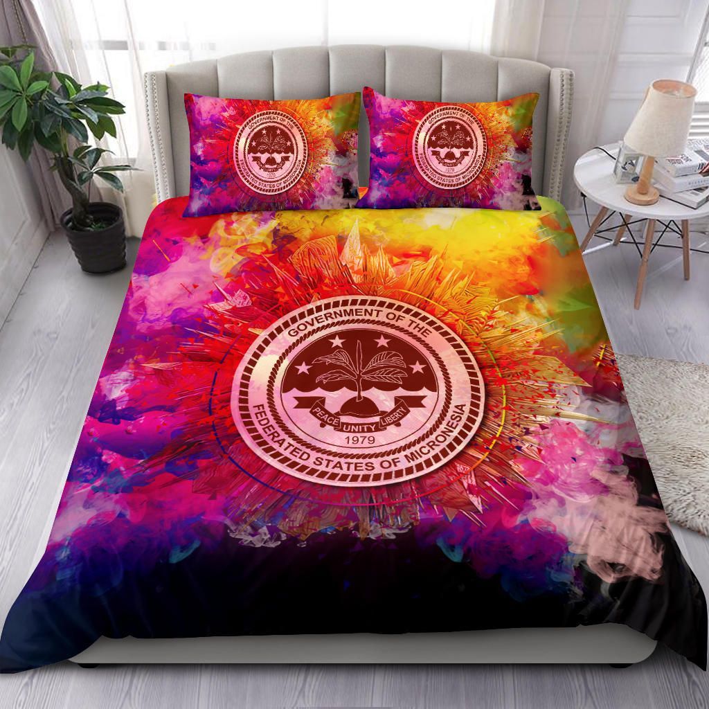 Polynesian Bedding Set Federated States Of Micronesia Duvet Cover Set Bright Style