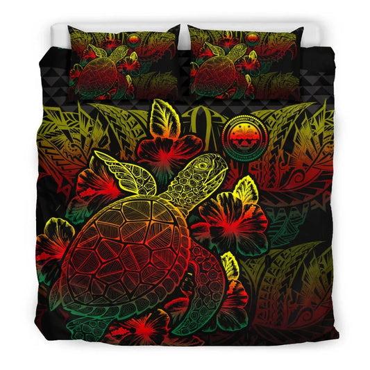 Polynesian Bedding Set - Federated States Of Micronesia Duvet Cover Set Reggae Color
