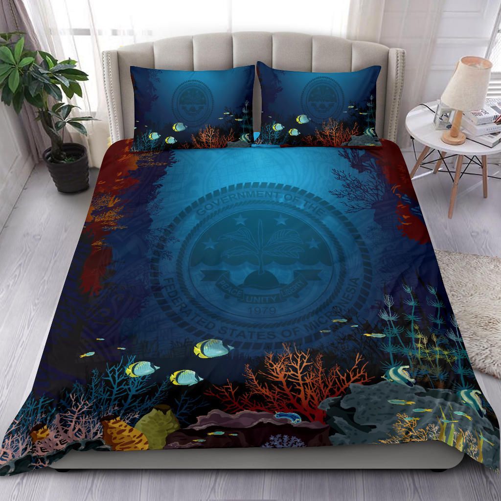 Polynesian Bedding Set - Federated States Of Micronesia Duvet Cover Set Under Sea
