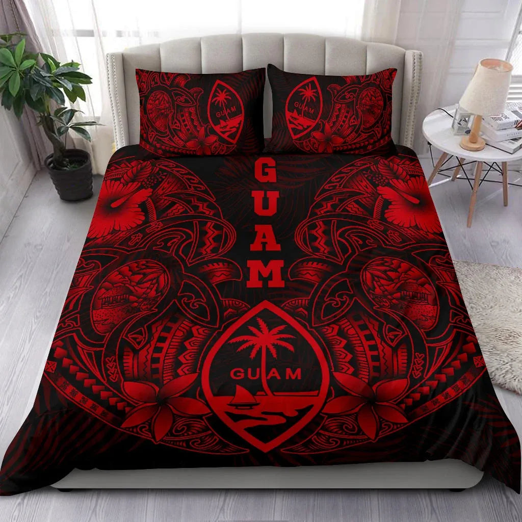 Polynesian Bedding Set - Guam Duvet Cover Sets - Red Turtle Homeland