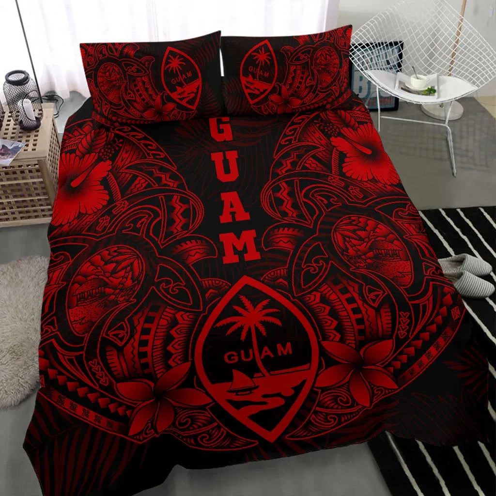 Polynesian Bedding Set - Guam Duvet Cover Sets - Red Turtle Homeland