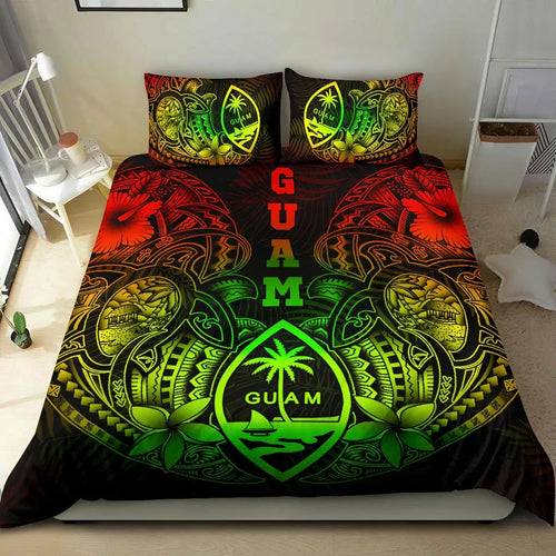 Polynesian Bedding Set - Guam Duvet Cover Sets - Reggae Turtle Homeland