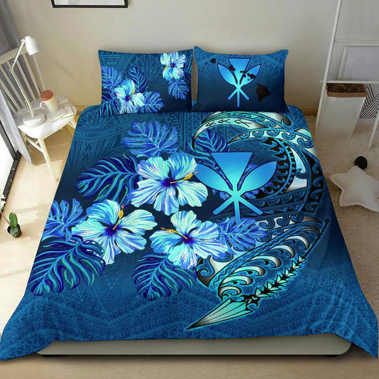 Polynesian Bedding Set - Hawaii Duvet Cover Set - King Kamehameha Koa Spear