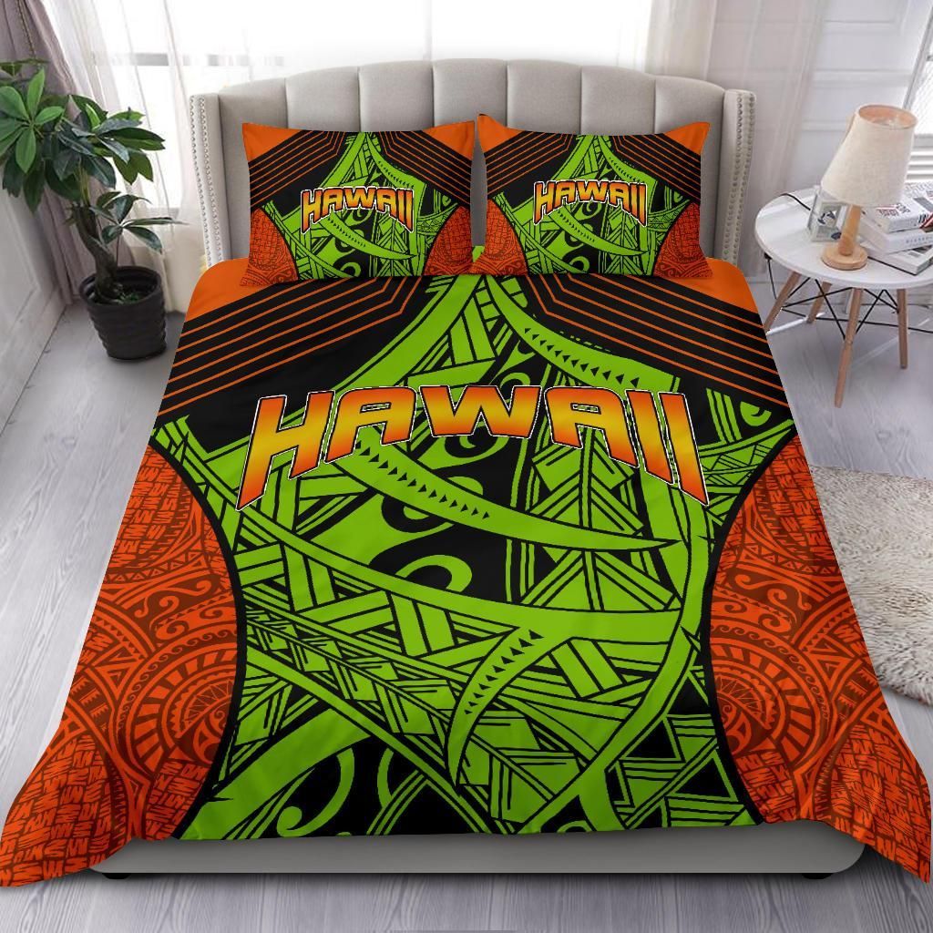 Polynesian Bedding Set - Hawaii Duvet Cover Set Tribal Wave