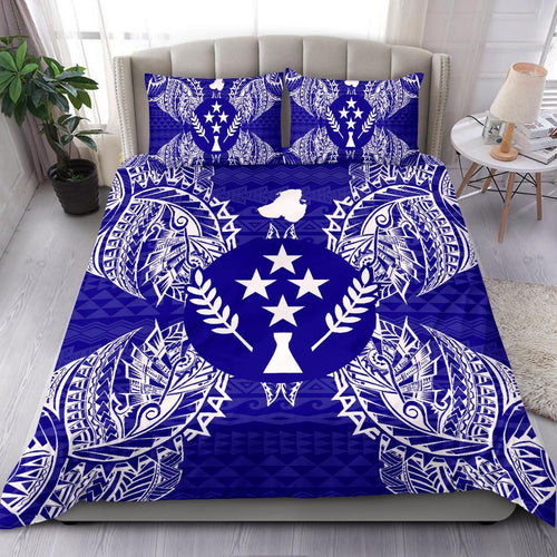 Polynesian Bedding Set - Kosrae Duvet Cover Set Map Blue
