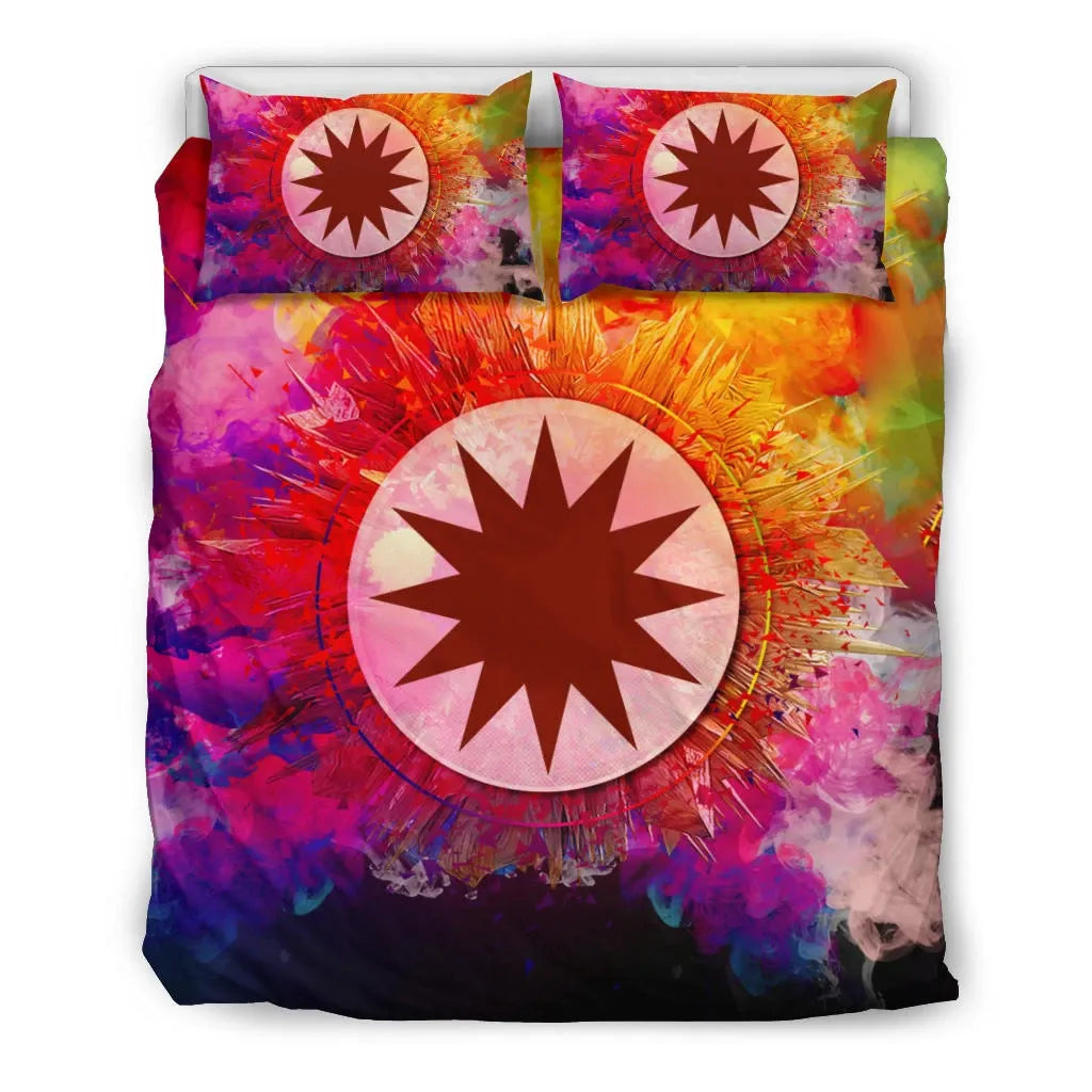 Polynesian Bedding Set Nauru Duvet Cover Set Bright Style