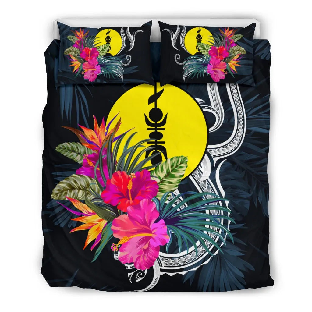 Polynesian Bedding Set - New Caledonia Duvet Cover Set Tropical Flowers
