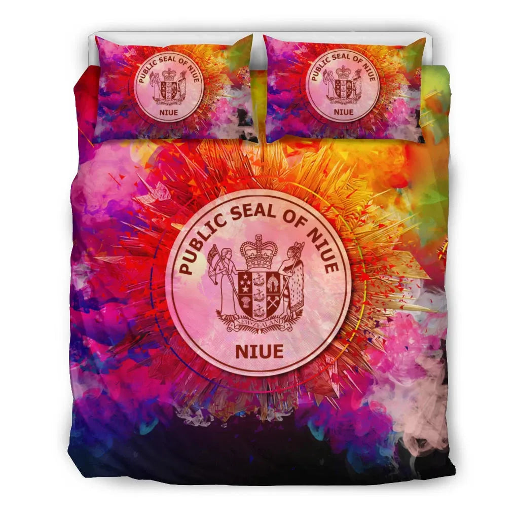 Polynesian Bedding Set Niue Duvet Cover Set Bright Style