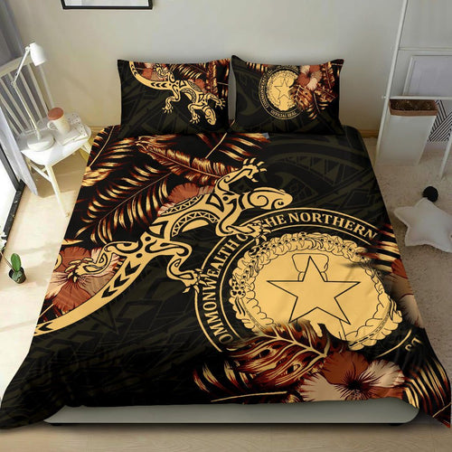 Polynesian Duvet Cover Set - Northern Mariana Islands Duvet Cover Set Lizrad Lucky