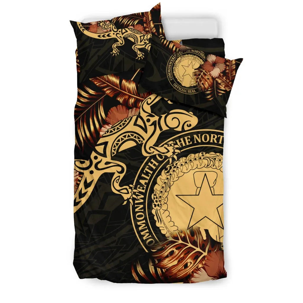 Polynesian Duvet Cover Set - Northern Mariana Islands Duvet Cover Set Lizrad Lucky